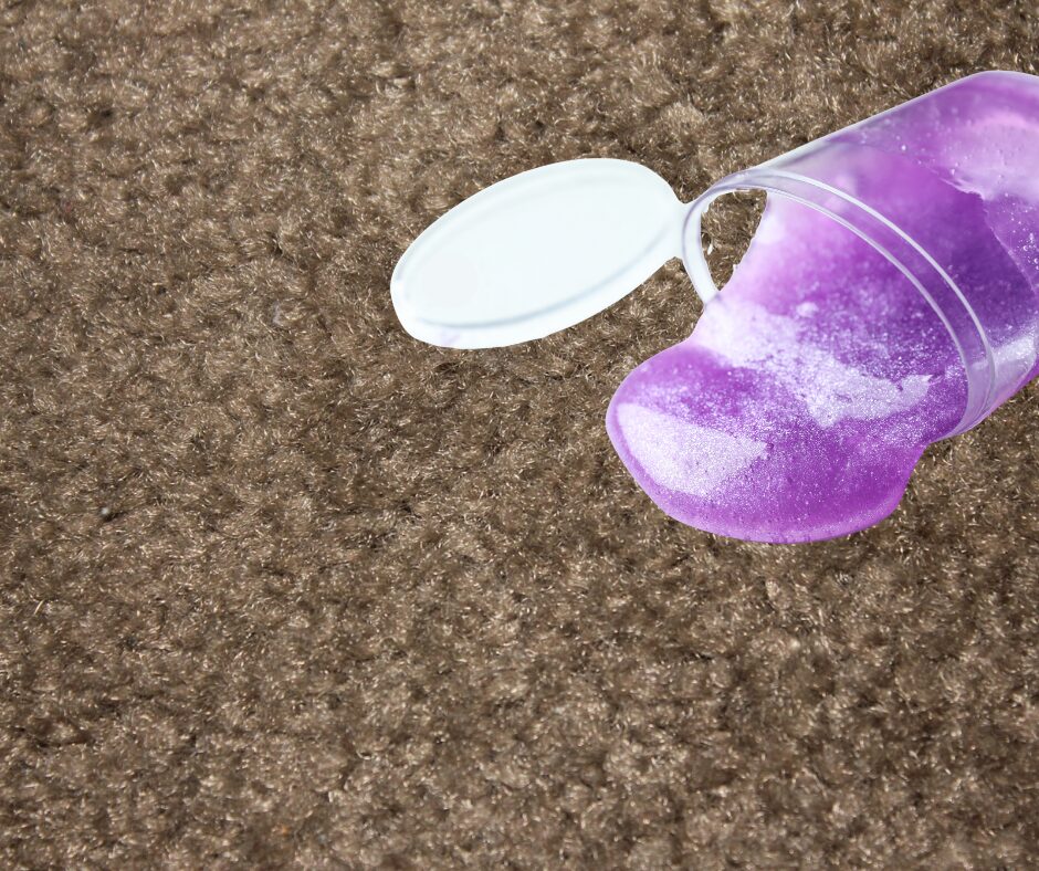 Slime, glue and craft mess on carpets Careclean Essex